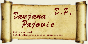 Damjana Pajović vizit kartica